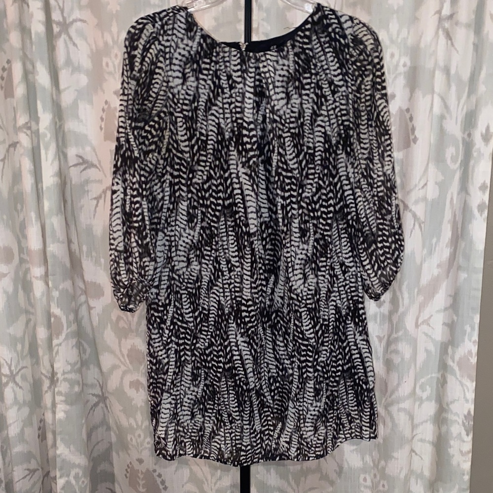 HM Black and White Patterned Dress